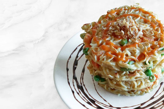 Indomie Pancake Stacks